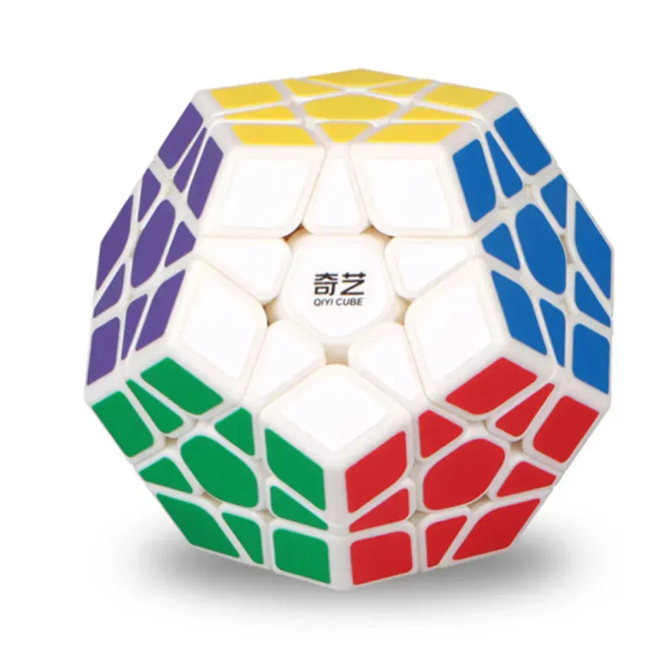 QIYI Stickerless Megaminx Magic Cube - Professional 12-Sided Speed Puzzle for Kids and Educational Play