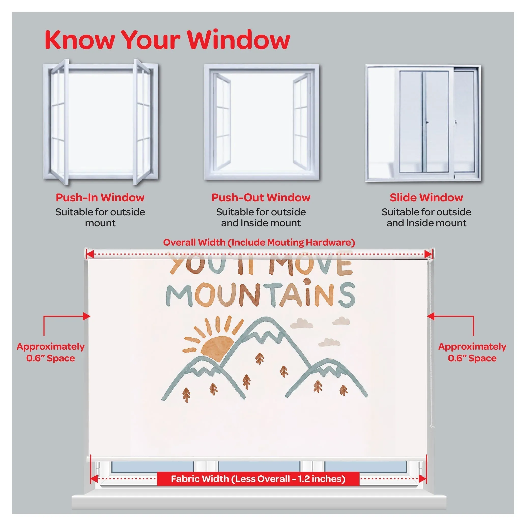 Scenic Mountain Road Landscape Adobe Style Window Roller Shade