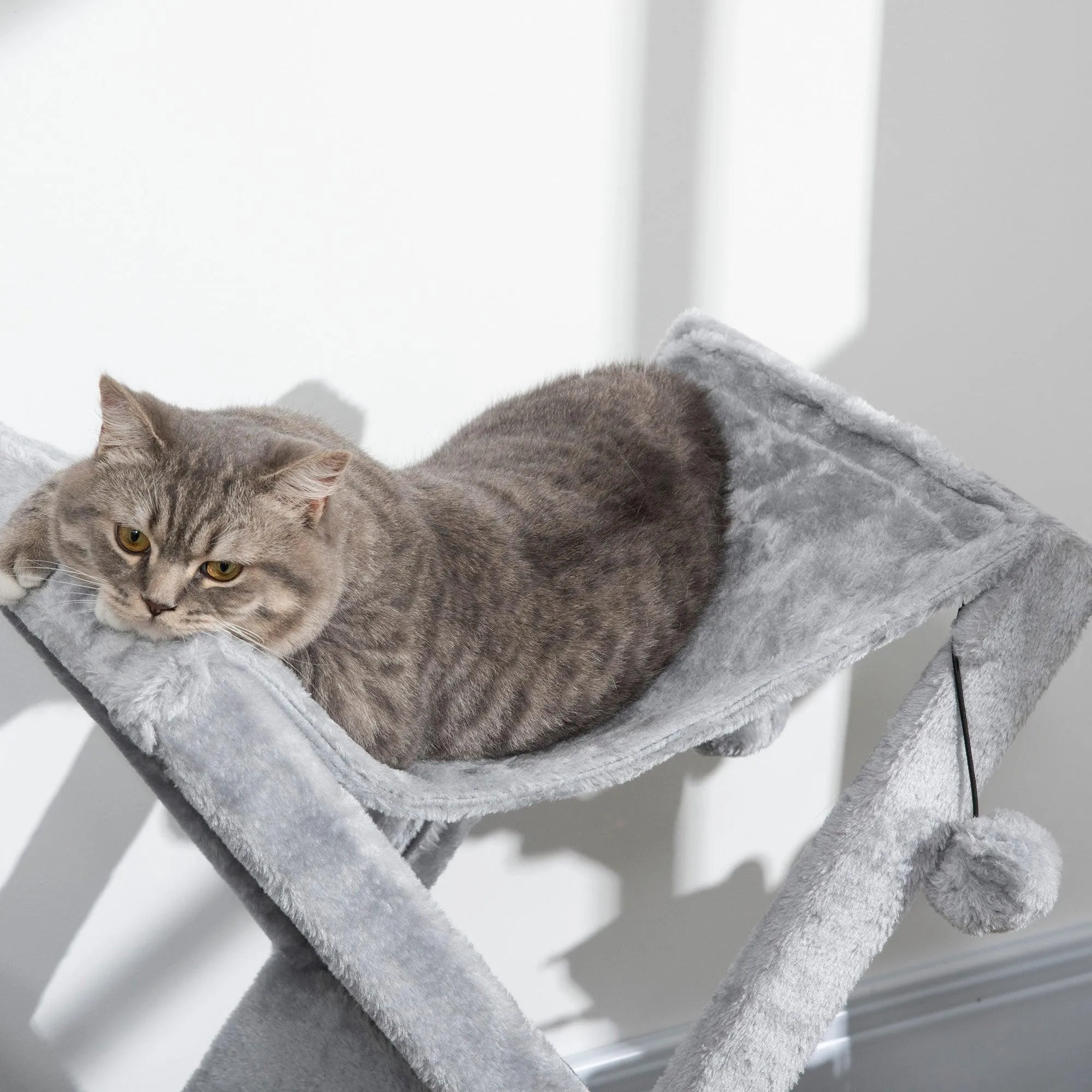 Two-Level Cat Tree Tower, 65cm - Grey